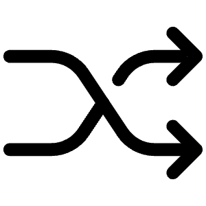 Shuffle Outline Icon from Ionic Outline Set