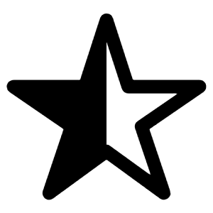 Star Half Icon from Ionic Filled Set