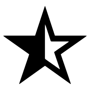 Star Half Sharp Icon from Ionic Sharp Set