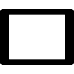 Tablet Landscape Sharp Icon from Ionic Sharp Set