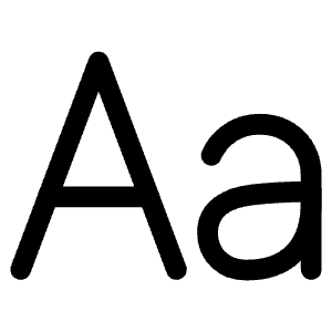 Text Outline Icon from Ionic Outline Set