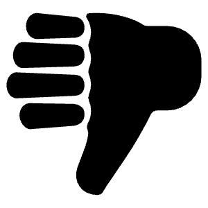 Thumbs Down Icon from Ionic Filled Set