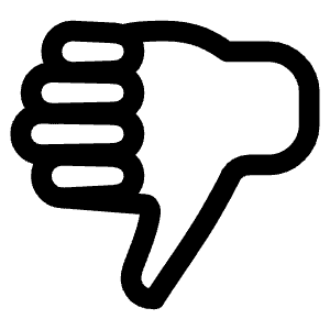 Thumbs Down Outline Icon from Ionic Outline Set