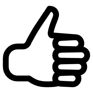 Thumbs Up Outline Icon from Ionic Outline Set