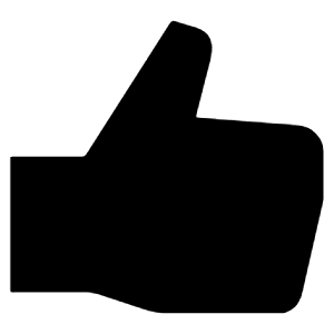 Thumbs Up Sharp Icon from Ionic Sharp Set