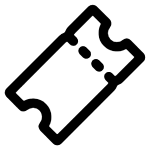 Ticket Outline Icon from Ionic Outline Set