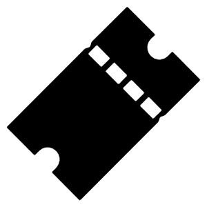 Ticket Sharp Icon from Ionic Sharp Set
