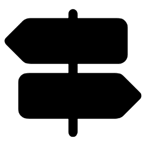 Trail Sign Icon from Ionic Filled Set