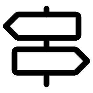 Trail Sign Outline Icon from Ionic Outline Set