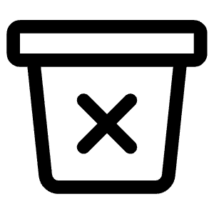 Trash Bin Outline Icon from Ionic Outline Set