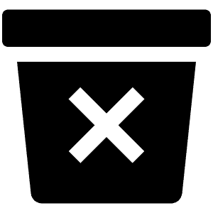 Trash Bin Sharp Icon from Ionic Sharp Set