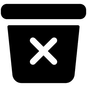 Trash Bin Icon from Ionic Filled Set