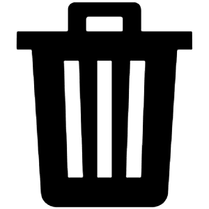 Trash Sharp Icon from Ionic Sharp Set