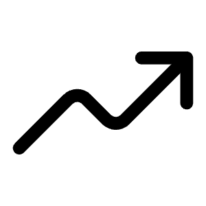 Trending Up Icon from Ionic Filled Set