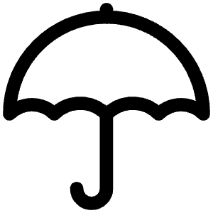 Umbrella Outline Icon from Ionic Outline Set