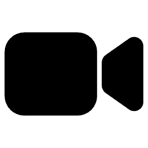 Videocam Icon from Ionic Filled Set