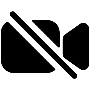 Videocam Off Icon from Ionic Filled Set