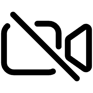 Videocam Off Outline Icon from Ionic Outline Set