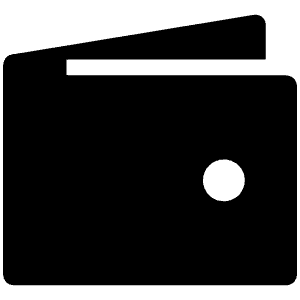 Wallet Sharp Icon from Ionic Sharp Set