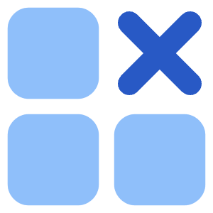 Application Delete Cross Icon from Core Flat Set