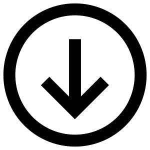 Arrow Down Circle Icon from Atlas Line Set