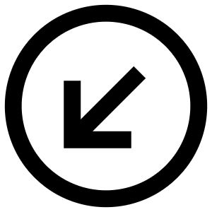 Arrow Down Left Circle Icon from Atlas Line Set