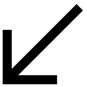 Arrow Down Left Icon from Atlas Line Set