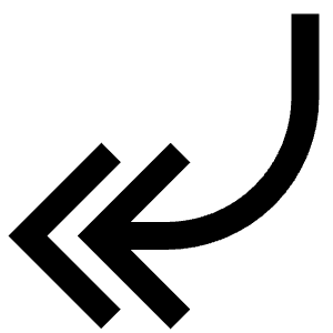 Curve Double Arrow Left Icon from Atlas Line Set