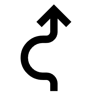 Curve Left Arrow Up Icon from Atlas Line Set