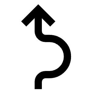 Curve Right Arrow Up Icon from Atlas Line Set