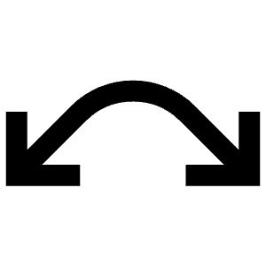 Curving Arrows Down Icon from Atlas Line Set