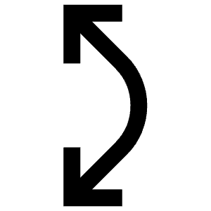 Curving Arrows Left Icon from Atlas Line Set