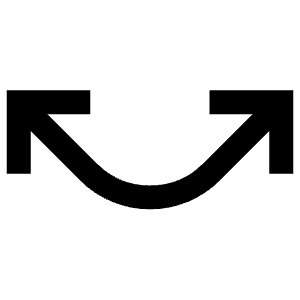 Curving Arrows Up Icon from Atlas Line Set