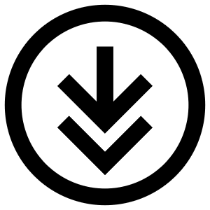 Double Arrow Down Circle Icon from Atlas Line Set