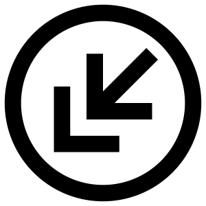 Double Arrow Down Left Circle Icon from Atlas Line Set