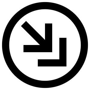 Double Arrow Down Right Circle Icon from Atlas Line Set