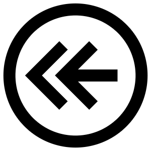 Double Arrow Left Circle Icon from Atlas Line Set