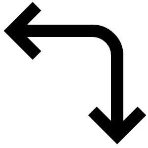 Down Left Arrows Icon from Atlas Line Set