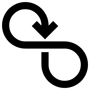 Loop Arrow Icon from Atlas Line Set