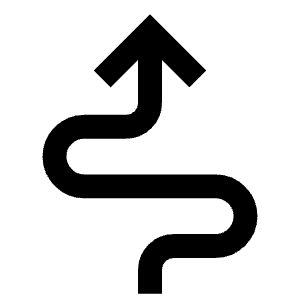 Road Route Arrow Up Icon from Atlas Line Set