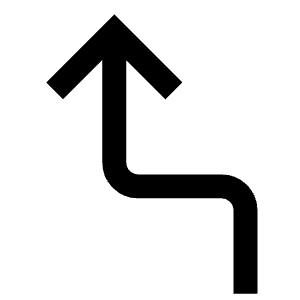 Route Navigate Arrow Up Icon from Atlas Line Set