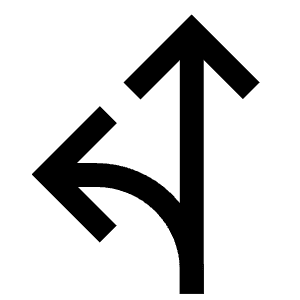 Split Arrows Left Up Icon from Atlas Line Set