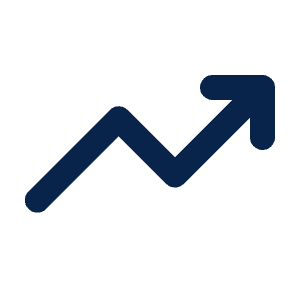 Trending Up Line Icon from Mingcute Line Set