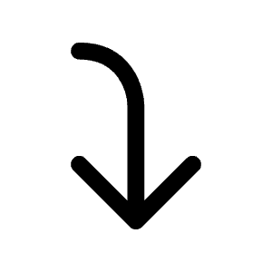 Arrow To Down Left Icon from Solar Linear Set