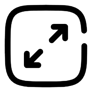 Maximize Square Minimalistic Icon from Solar Broken Set