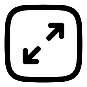 Maximize Square Minimalistic Icon from Solar Linear Set