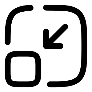 Minimize Square 3 Icon from Solar Broken Set