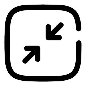 Minimize Square Minimalistic Icon from Solar Broken Set