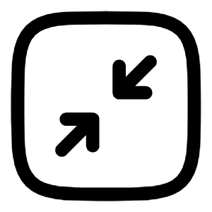 Minimize Square Minimalistic Icon from Solar Linear Set