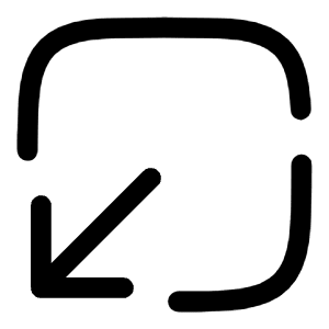 Square Bottom Down Icon from Solar Broken Set